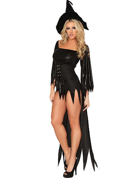 women witch costumes ladies halloween cosplay carnival party costume devil tassel deluxe fancy dress, Black
women witch costumes ladies halloween cosplay carnival party costume devil tassel deluxe fancy dress, Black