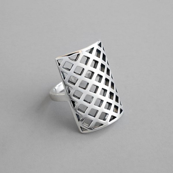 authentic s925 sterling silver fine jewelry hollow rhombus grid geometric ring adjust tlj705, Golden;silver
authentic s925 sterling silver fine jewelry hollow rhombus grid geometric ring adjust tlj705, Golden;silver