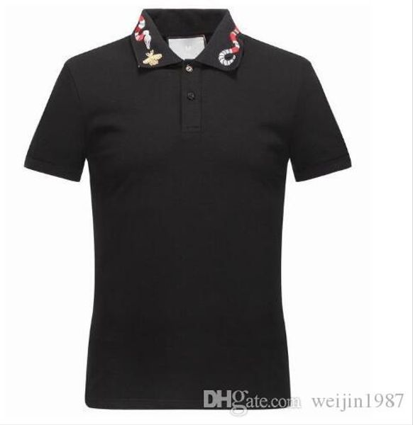fashion floral designer polos shirt men casual classic solid cotton polos collar with embroidery snake bees streetwear polo t-shirts, White;black
fashion floral designer polos shirt men casual classic solid cotton polos collar with embroidery snake bees streetwear polo t-shirts, White;black