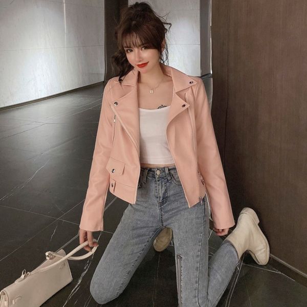 early autumn 2020 new royal sister goddess fan short handsome motorcycle leather jacket all-match slim pu jacket, Black 
early autumn 2020 new royal sister goddess fan short handsome motorcycle leather jacket all-match slim pu jacket, Black