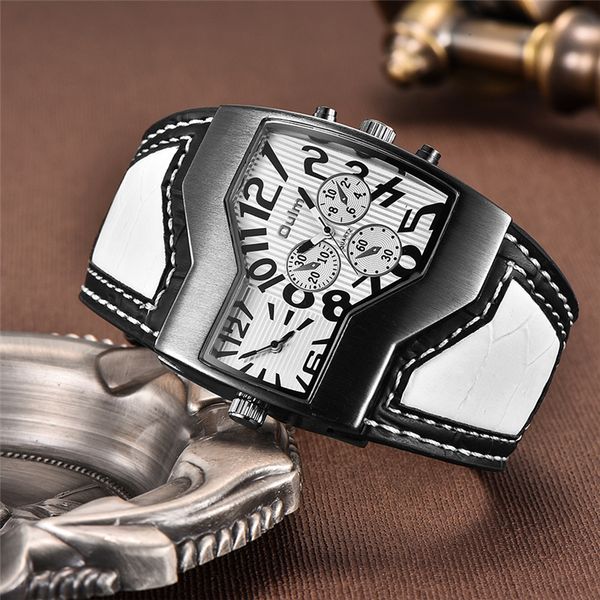 oulm unique design 2 time zone watches men wide leather strap sports watch man quartz wristwatch erkek kol saati, Slivery;brown
oulm unique design 2 time zone watches men wide leather strap sports watch man quartz wristwatch erkek kol saati, Slivery;brown