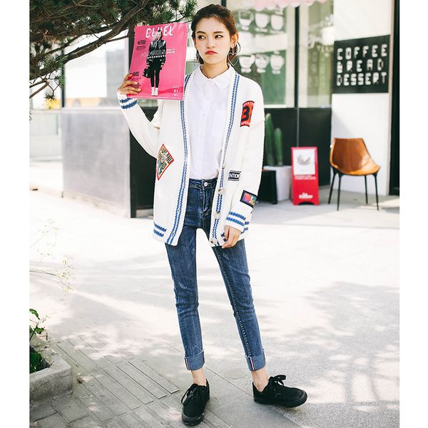 women's knits & tees sale 2021 women autumn winter o-neck long sleeve embroidery knit cardigans coat woman loose zipper sweaters yfy581, White
women's knits & tees sale 2021 women autumn winter o-neck long sleeve embroidery knit cardigans coat woman loose zipper sweaters yfy581, White