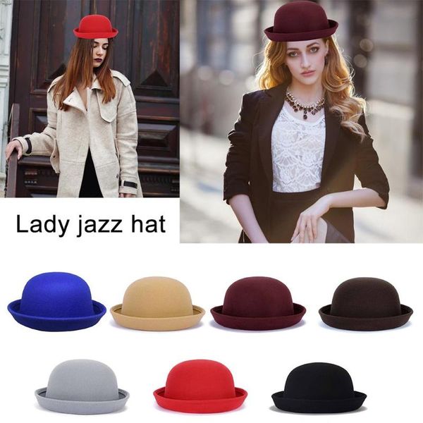 wool boater flat hat for women's felt wide brim fedora hat laday prok pie chapeu de feltro bowler gambler top, Blue;gray
wool boater flat hat for women's felt wide brim fedora hat laday prok pie chapeu de feltro bowler gambler top, Blue;gray
