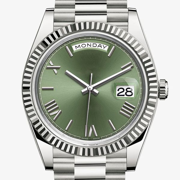 6 color men's watch date date automatic watch men's rose gold strap brown green dial men's swiss designer 40mm day date watch, Slivery;brown
6 color men's watch date date automatic watch men's rose gold strap brown green dial men's swiss designer 40mm day date watch, Slivery;brown