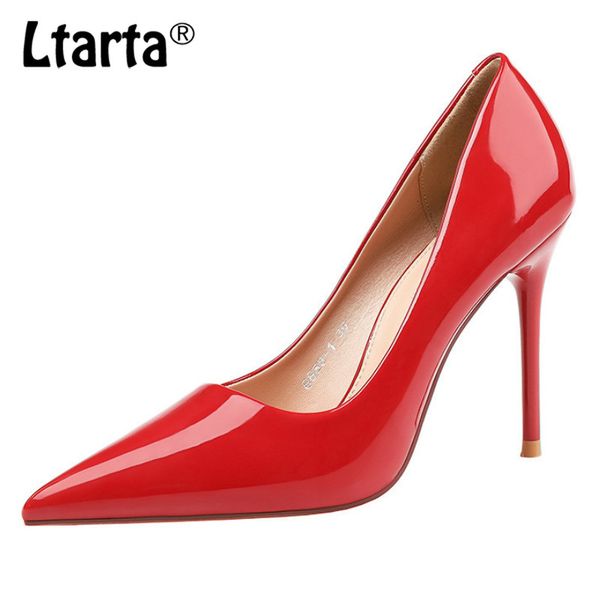 ltarta .5cm summer fashion patent leather pointed toe high-heeled shoes fine heel professional women's shoes lsj, Black
ltarta .5cm summer fashion patent leather pointed toe high-heeled shoes fine heel professional women's shoes lsj, Black