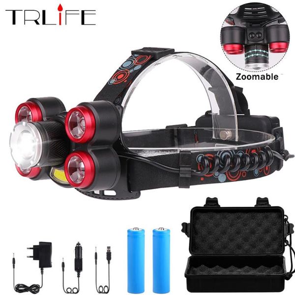 headlamps led headlamp zoomable powerful headlight 1t6+4xpe+cob outdoor lamp lighting 5 modes use 2x18650 battery
headlamps led headlamp zoomable powerful headlight 1t6+4xpe+cob outdoor lamp lighting 5 modes use 2x18650 battery