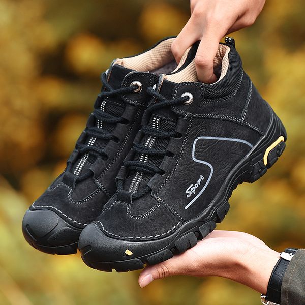 genuine leather snow boots men shoes winter short plush men boots ankle fashion comfort work footwear winter shoes, Black
genuine leather snow boots men shoes winter short plush men boots ankle fashion comfort work footwear winter shoes, Black
