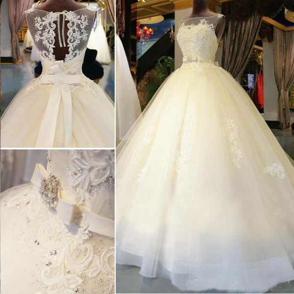 Real Photos Scoop Ball Gown Wedding Dresses 2020 Bridal Gowns With Crystal Tulle Illusion Lace Appliques Sashes Wedding Gowns Cheap
Real Photos Scoop Ball Gown Wedding Dresses 2020 Bridal Gowns With Crystal Tulle Illusion Lace Appliques Sashes Wedding Gowns Cheap
