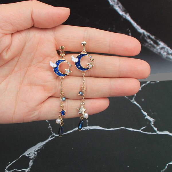 galaxy clip on earrings long moon star dangle earring no pierced girls crystal pendant solar system unique accesories for kids, Silver
galaxy clip on earrings long moon star dangle earring no pierced girls crystal pendant solar system unique accesories for kids, Silver