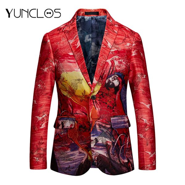 yunclos painting printed suit jacket for men wedding slim blazers casual jacquard men's suit blazers jackets blazer masculin, White;black
yunclos painting printed suit jacket for men wedding slim blazers casual jacquard men's suit blazers jackets blazer masculin, White;black