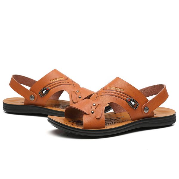 2020 new beach shoes comfortable shoes for men genuine leather men's sandals outdoor summer sandals hard-wearing, Black
2020 new beach shoes comfortable shoes for men genuine leather men's sandals outdoor summer sandals hard-wearing, Black