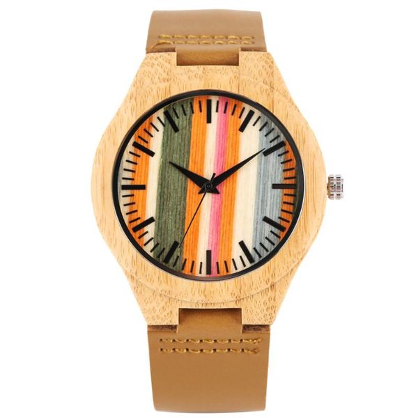 colored stripes dial bamboo wood men watches brown genuine leather quartz mens casual wrist watch new fashion male clock reloj, Slivery;brown
colored stripes dial bamboo wood men watches brown genuine leather quartz mens casual wrist watch new fashion male clock reloj, Slivery;brown