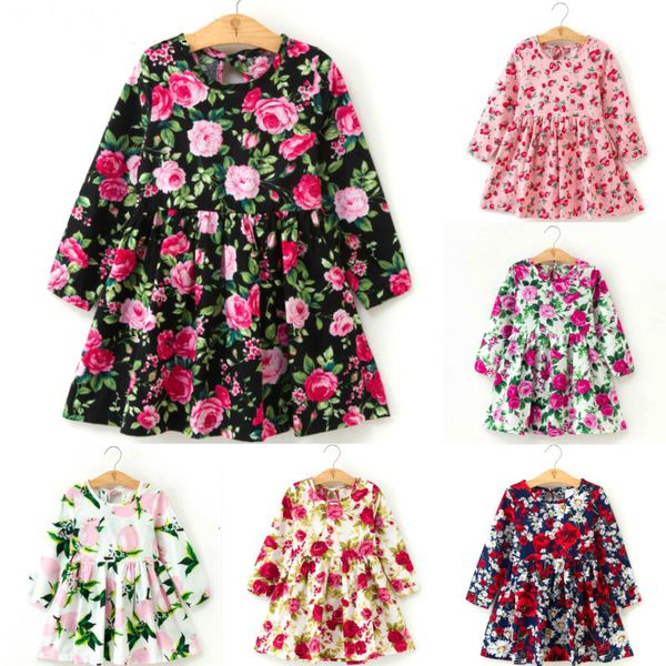 Children Dresses Kids Girl Long sleeves Flower Print Cotton and Linen Floral Dress Baby Girl Spring Summer Dresses for Girls
Children Dresses Kids Girl Long sleeves Flower Print Cotton and Linen Floral Dress Baby Girl Spring Summer Dresses for Girls