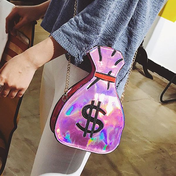 2020 funny dollarshape crossbody bag for women pu leather messenger bags holographic laser ladies chain purse bag bolsa feminia
2020 funny dollarshape crossbody bag for women pu leather messenger bags holographic laser ladies chain purse bag bolsa feminia