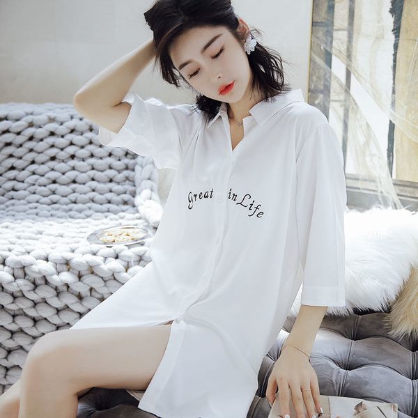 loose women sleep shirt girl letter nightgown elegant white night dress lingerie 2020 new sleepwear casual home gown xl, Black;red
loose women sleep shirt girl letter nightgown elegant white night dress lingerie 2020 new sleepwear casual home gown xl, Black;red