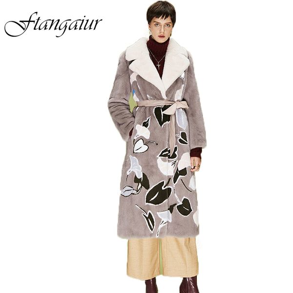 ftangaiur 2019 winter imported crown velvet пальто мозаичной печать норка пальто женщины x-long real ветровка, Black
ftangaiur 2019 winter imported crown velvet пальто мозаичной печать норка пальто женщины x-long real ветровка, Black