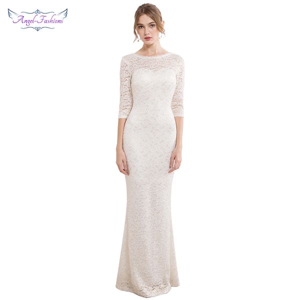 angel-fashions half sleeves beading lace mermaid long evening dress abendkleid white 415, White;black
angel-fashions half sleeves beading lace mermaid long evening dress abendkleid white 415, White;black