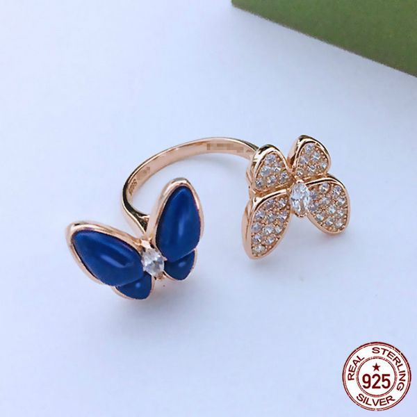 europe and america s925 sterling silver ring double butterfly lapis lazuli ring female rose gold goddess temperament hand jewelry gift hot
europe and america s925 sterling silver ring double butterfly lapis lazuli ring female rose gold goddess temperament hand jewelry gift hot