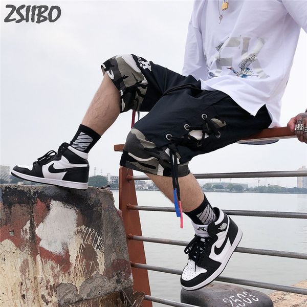 color block goreback pants camouflage streamers baggy shorts men side strap buckle hip hop casual streetwear short pants male, White;black
color block goreback pants camouflage streamers baggy shorts men side strap buckle hip hop casual streetwear short pants male, White;black