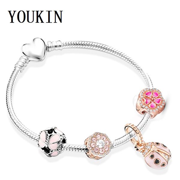 2020 new charms for women jewelry fit original pandor pink zircon butterfly beads pulseiras silver bracelet pendant gift, Black
2020 new charms for women jewelry fit original pandor pink zircon butterfly beads pulseiras silver bracelet pendant gift, Black