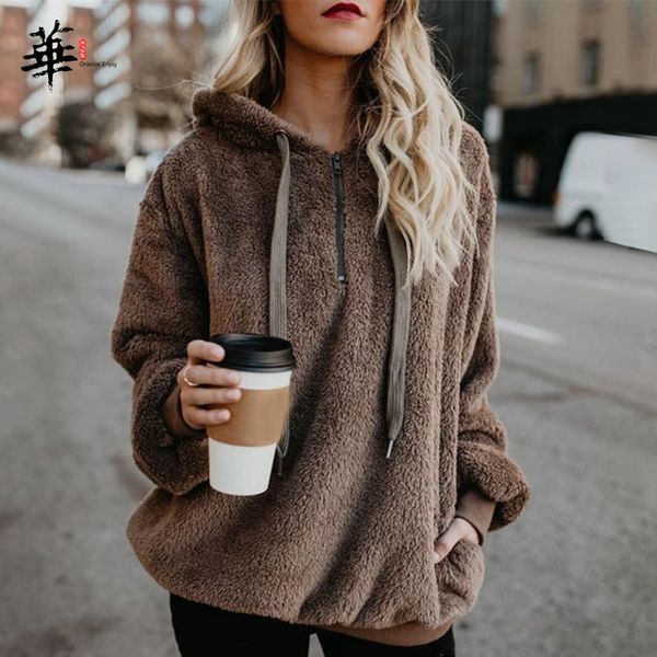 women's hoodies & sweatshirts women fleece long sleeve hooded pullover sweatshirt autumn winter warm zipper pocket faux fur pullovers p, Black
women's hoodies & sweatshirts women fleece long sleeve hooded pullover sweatshirt autumn winter warm zipper pocket faux fur pullovers p, Black