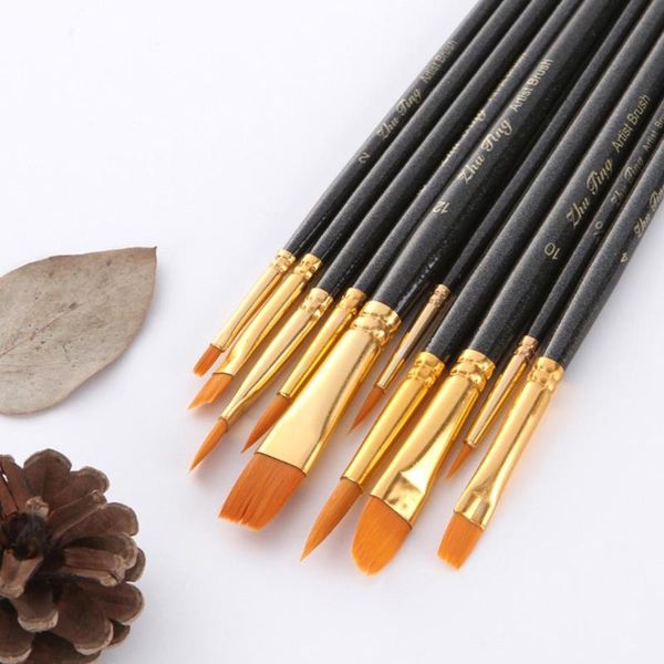gift sets 10pcs wooden paint brush drawing tool set for watercolor oil acrylic painting 
gift sets 10pcs wooden paint brush drawing tool set for watercolor oil acrylic painting