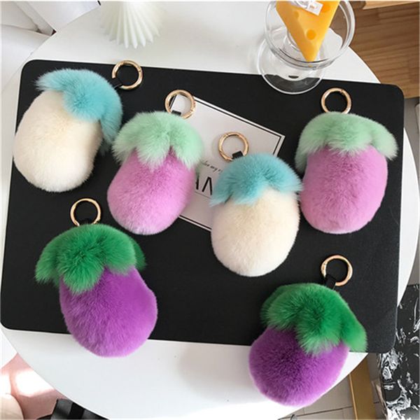 cute real genuine rabbit rex fur eggplant pompom ball bag charm keychain pendant gift, Silver
cute real genuine rabbit rex fur eggplant pompom ball bag charm keychain pendant gift, Silver