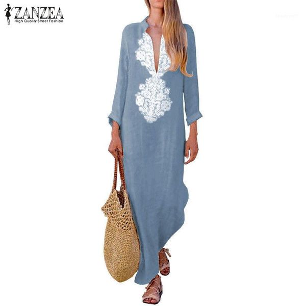 zanzea women long sleeve maxi long dress 2018 autumn vintage deep v neck paisley cotton vestido split hem sundress kaftan robe1, Black;gray
zanzea women long sleeve maxi long dress 2018 autumn vintage deep v neck paisley cotton vestido split hem sundress kaftan robe1, Black;gray