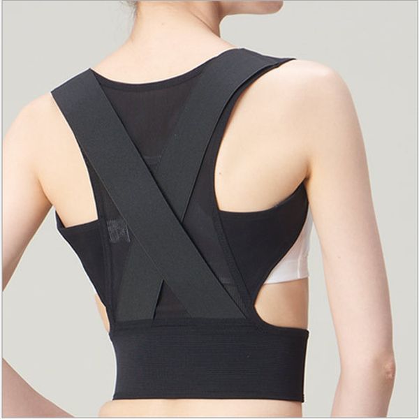 adjustable black back posture corrector shoulder lumbar spine brace support belt care for men women back support, Black;blue
adjustable black back posture corrector shoulder lumbar spine brace support belt care for men women back support, Black;blue