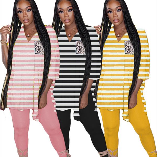 women two piece outfits fashion tracksuit striped leopard print long sleeve t shirt pants leggings casual sports suits woman clothes d8402, White
women two piece outfits fashion tracksuit striped leopard print long sleeve t shirt pants leggings casual sports suits woman clothes d8402, White