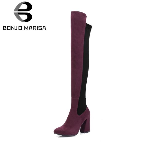 bonjomarisa women chunky high heel shoes woman over knee high boots pointed toe party wedding thigh knight boots, Black
bonjomarisa women chunky high heel shoes woman over knee high boots pointed toe party wedding thigh knight boots, Black