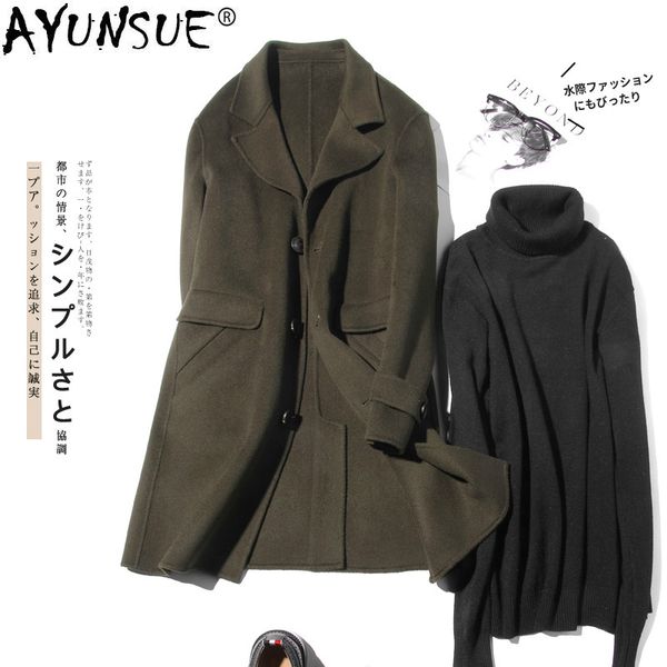 ayunsue 100% wool coat men autumn double-sided long jacket men korean mens overcoat peacoat jackets erkek mont kj1566, Black
ayunsue 100% wool coat men autumn double-sided long jacket men korean mens overcoat peacoat jackets erkek mont kj1566, Black