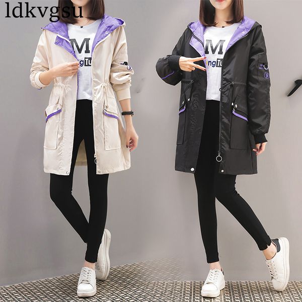 fashion spring autumn women's long trench coats 2019 large size bf baseball uniform female hooded windbreaker outerwear v556, Tan;black
fashion spring autumn women's long trench coats 2019 large size bf baseball uniform female hooded windbreaker outerwear v556, Tan;black