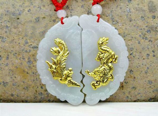 discount dragon new design necklace pendants jade 2 pieces, Silver