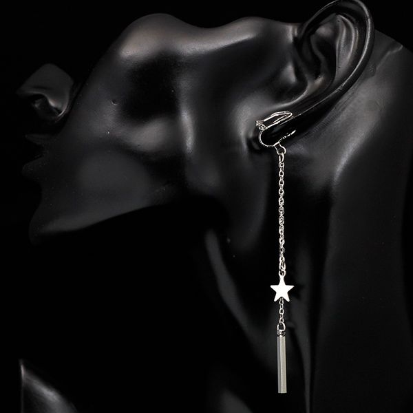 geometry spiral star clip on earrings without piercing metal stick no ear hole earrings minimalism long tassels earrings ce407, Silver
geometry spiral star clip on earrings without piercing metal stick no ear hole earrings minimalism long tassels earrings ce407, Silver