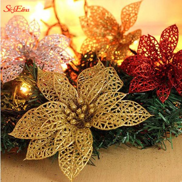 10pc 6 '' (15 cm) glitter hollow artificial flower /christmas decor for home for kids xmas birthday party decoration new year 6z
10pc 6 '' (15 cm) glitter hollow artificial flower /christmas decor for home for kids xmas birthday party decoration new year 6z