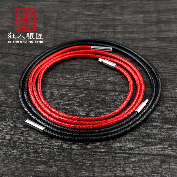leather rope necklace chain pendant lanyard gua zhui sheng emerald jade pendant jade pendant wax yarn men and women red rope sil, Silver
leather rope necklace chain pendant lanyard gua zhui sheng emerald jade pendant jade pendant wax yarn men and women red rope sil, Silver
