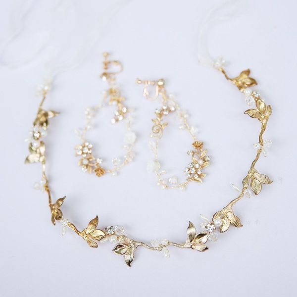 jonnafe boho gold leaf bridal headband tiara earrings set pearls wedding jewelry women hair accessories headpiece, Golden;white
jonnafe boho gold leaf bridal headband tiara earrings set pearls wedding jewelry women hair accessories headpiece, Golden;white
