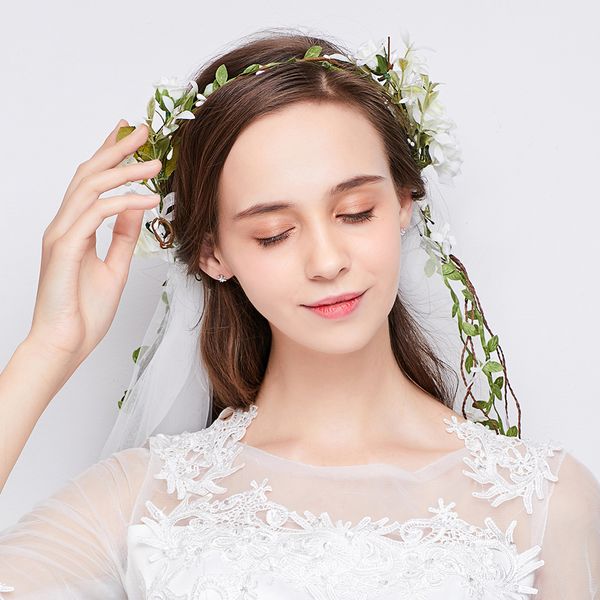 2019 new bride headdress korean fairy head flower headband super fairy mesh wedding dress accessories wedding jewelry, Golden;white
2019 new bride headdress korean fairy head flower headband super fairy mesh wedding dress accessories wedding jewelry, Golden;white