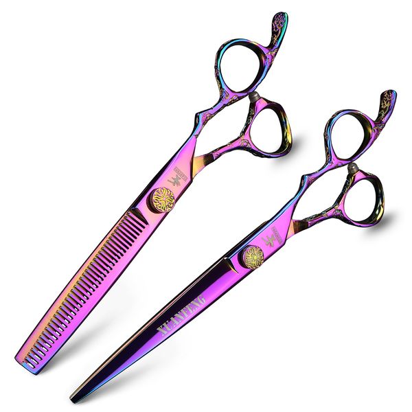 7 inch japanese hair cutting scissors and thinning scissors hair salon rose carving 440c barber shear set
7 inch japanese hair cutting scissors and thinning scissors hair salon rose carving 440c barber shear set