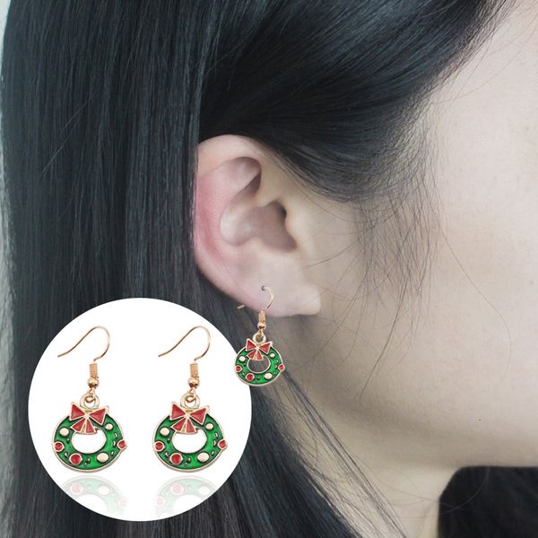 bohemian earrings for women cute gold enamel santa claus bow bell pendant drop earrings fashion jewelry gift 2020, Silver 
bohemian earrings for women cute gold enamel santa claus bow bell pendant drop earrings fashion jewelry gift 2020, Silver