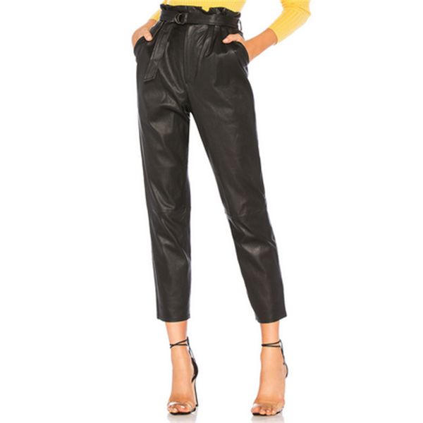 2018 autumn black women pu leather pants with belt capris pants trousers women high waist stretch pencil pants ankle length pant y190430, Black;white
2018 autumn black women pu leather pants with belt capris pants trousers women high waist stretch pencil pants ankle length pant y190430, Black;white