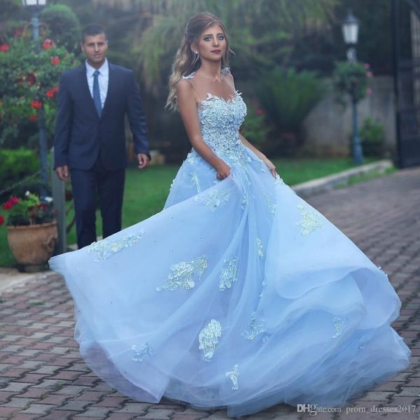 long ball gown prom dresses sky blue illusion back plus size lace applique jewel neck sleeveless evening dresses party prom gowns, Black;red
long ball gown prom dresses sky blue illusion back plus size lace applique jewel neck sleeveless evening dresses party prom gowns, Black;red