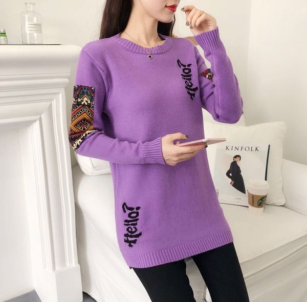 2019 plus size long women sweater autumn winter new korean style wool loose letter midi warm oversie sweater ladies, White;black
2019 plus size long women sweater autumn winter new korean style wool loose letter midi warm oversie sweater ladies, White;black