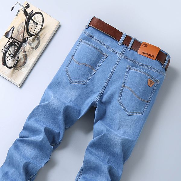 2020 cholyl light blue stretch jeans men's summer thin section men's slim straight business casual jeans
2020 cholyl light blue stretch jeans men's summer thin section men's slim straight business casual jeans