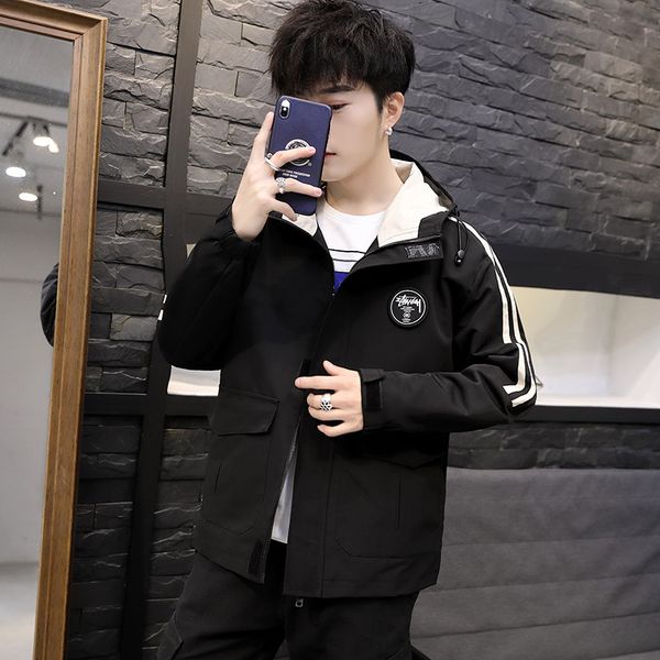men's coat 2019 new style korean-style trend autumn loose-fit handsome tooling jacket baseball clothes men's wear spring and aut, Black;brown
men's coat 2019 new style korean-style trend autumn loose-fit handsome tooling jacket baseball clothes men's wear spring and aut, Black;brown