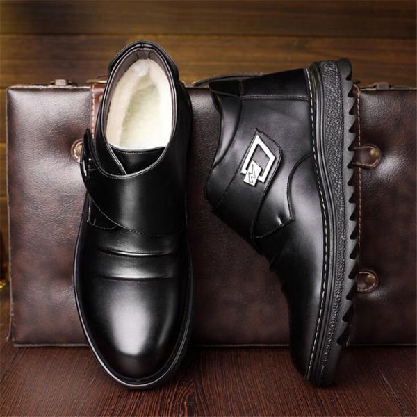 2019 winter mens boots casual fahsion snow men ankle boots men leather for shoes with fur keep warm 5688, Black
2019 winter mens boots casual fahsion snow men ankle boots men leather for shoes with fur keep warm 5688, Black