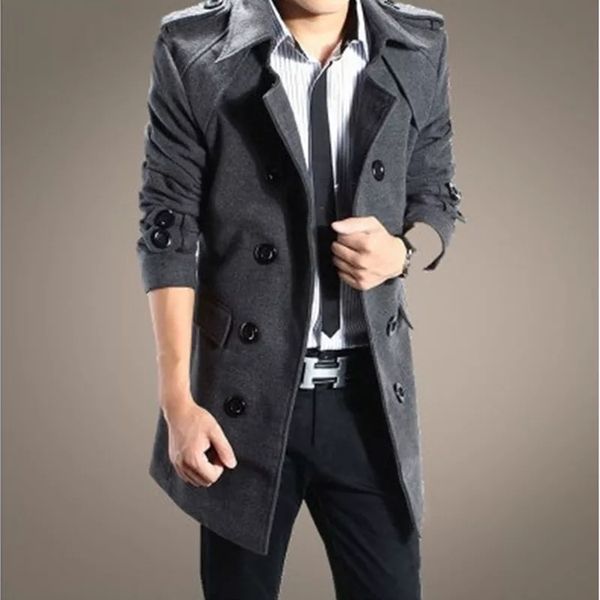 swyivy men's woolen coat long lapel thick windbreaker double breasted belt long male winter coat fashion business casual jacket, Black
swyivy men's woolen coat long lapel thick windbreaker double breasted belt long male winter coat fashion business casual jacket, Black