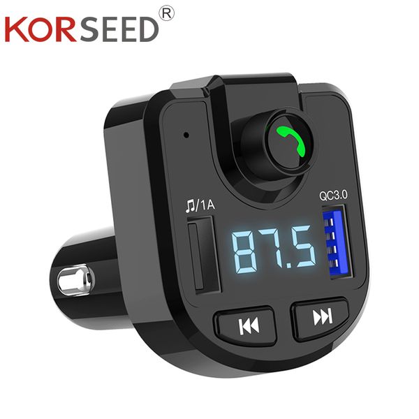 korseed car fm transmitter audio qc 3.0 quick dual usb charger car bluetooth kit wireless handstf card u disk mp3 player
korseed car fm transmitter audio qc 3.0 quick dual usb charger car bluetooth kit wireless handstf card u disk mp3 player