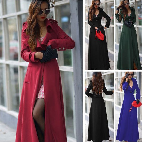 new one buckle womens woolen cashmere jacket plus long coat windbreaker europe america autumn and winter slim fashion selling, Black
new one buckle womens woolen cashmere jacket plus long coat windbreaker europe america autumn and winter slim fashion selling, Black